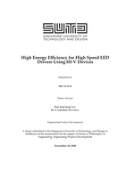 High energy efficiency for high speed led drivers using III-V devices