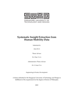Systematic insight extraction from human mobility data
