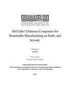 Oh crabs! Chitinous composites for sustainable manufacturing on earth and beyond