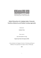 Optical metasurfaces for sculpting light at nanoscale: Top-down, bottom-up, and machine learning approaches