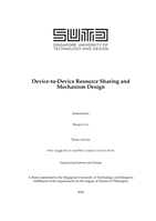 Device-to-device resource sharing and mechanism design