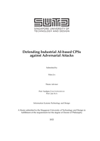 Defending industrial AI-based CPSs against adversarial attacks