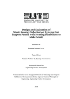 Design and Evaluation of Music Sensory-Substitution Systems that Support People with Hearing Disabilities to Make Music