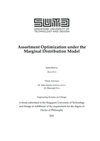 Assortment optimization under the marginal distribution model
