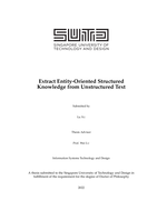 Extract entity-oriented structured knowledge from unstructured text