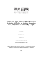 Dependent types, canonical structures and reflection strategies for assisted reasoning and computation on knowledge graphs