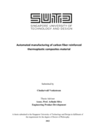 Automated manufacturing of carbon fiber reinforced thermoplastic composites material