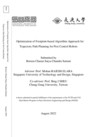 Optimization of footprint-based algorithm approach for trajectory path planning for pest control robots