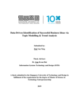 Data-driven identification of successful business ideas via topic modelling & trend analysis