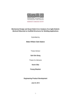 Mechanical Design and Quasi-Static Error Analysis of an Agile Robotic Workcell Mounted on Scaffold Structures for Welding Applications