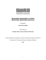 Measuring design impact across disciplines, industries and scale