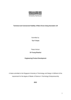Technical and commercial viability of MARS drone using aerostatic lift