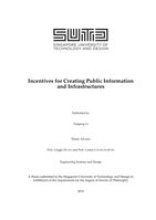 Incentives for creating public information and infrastructures