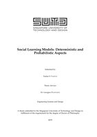 Social learning models: deterministic and probabilistic aspects