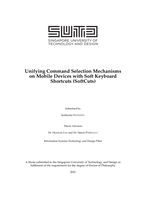 Unifying command selection mechanisms on mobile devices with soft keyboard shortcuts (softcuts)