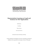 Representation learning on graph and sentence for NLP applications