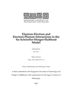 Electron-electron and electron-phonon interactions in the su-schrieffer-heeger-hubbard model