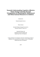 Towards understanding cognitive-affective states during learning through triangulation of physiological, behavioural and observational measures in children