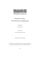 Plasmonic colours: new structures and applications