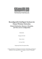 Reconfigurable intelligent surfaces for future wireless networks: channel estimation, resource allocation, and non-convex configuration