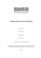 Efficient Room Acoustic Modeling