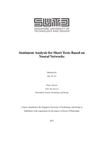 Sentiment Analysis for Short Texts Based on Neural Networks