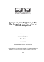 Resource allocation problems in mobile edge computing: from users to service providers’ prospectives