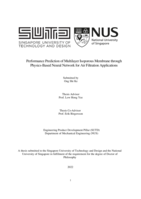 Performance prediction of multilayer isoporous membrane through physics-based neural network for air filtration applications