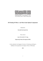3D printing of micro- and meso-scale optical components