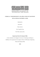 Chemical vapor deposition and applications of transition metal dichalcogenides layers