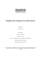 Reliability Study of Split-gate Non-volatile Memories