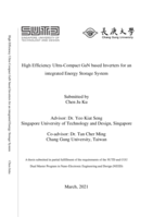 High efficiency ultra-compact GaN based inverters for an integrated energy storage system