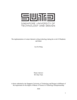 The implementation of contact thermal cooling technology during the covid-19 Pandemic and future