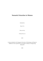 Semantic extraction in memes