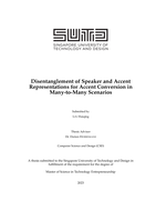 Disentanglement of speaker and accent representations for accent conversion in many-to-many scenarios