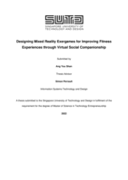 Designing mixed reality exergames for improving fitness experiences through virtual social companionship