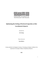 Optimizing the setting of declared capacities at slot coordinated airports