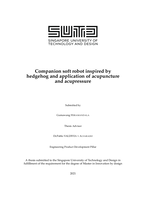 Companion soft robot inspired by hedgehog and application of acupuncture and acupressure