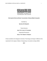 Bio-inspired ultra-low binder concentration chitosan-metal composite