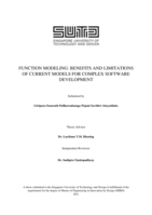 Function modeling: benefits and limitations of current models for complex software development