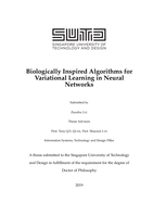 Biologically inspired algorithms for variational learning in neural networks
