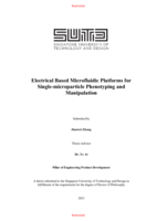 Electrical based microfluidic platforms for single-microparticle phenotyping and manipulation