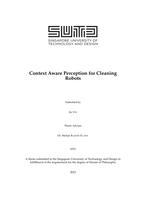 Context aware perception for cleaning robots
