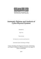 Automatic defense and analysis of cyber-physical systems