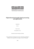 High-dimensional graph signal processing and applications