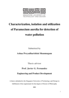 Characterization, isolation and utilization of paramecium aurelia for detection of water pollution