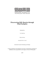 Discovering SQL Queries through Data Examples