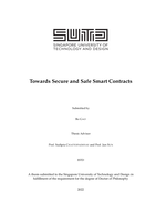 Towards secure and safe smart contracts