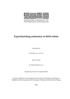 Experimenting autonomy in field robots
