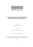 Freight distribution to retail districts: problems and potential solutions